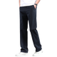 Romon casual pants for men 2025 new spring and autumn loose straight middle-aged men's pants autumn business cotton trousers pants 6621 blue 32 waist circumference two feet five