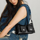 JellyToyBoyJtb Planet Frame Bolsa de axilas. Nicho Bolsa de Dumpling Portable 2025 Nuevo bolso de caramelo de una piel de vaca de moda para mujeres negras