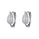 Nilan Fat Donglai same style pt950 platinum earrings for women PT950 moissanite ear piercing platinum ear buckle ear studs temperament ear leaf ear buckle