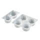 Verdickter Einweg -Plastik 12346 Tasse Halter 2346 Getränk Kaffee Zwei Tasse Milch Tee zum Mitnehmen Verpackungsschale weiß 6 cm Durchmesser Single Tasse Luftwiderstand 250