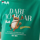 FILA【套装】斐乐童装儿童短袖T恤短裤2025年秋季新款休闲两件套 篱绿-GN 130