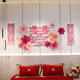 Li Lang Boda Decoración Conjunto de decoración de nuevos Suministros de boda de personajes felices Hombres y mujeres dormitorio de hotel simple Dibujo de pared B4839