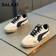 SALAXI [1421 people praise] Salaixi men's shoes and shoes 2024 autumn and winter new style versatile and comfortable trendy soft white and black 39 (standard size)