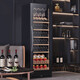 Bai Kailun red wine cabinet, first-class energy efficiency constant temperature wine cabinet, zero-embedded home commercial living room display cabinet, wine preservation refrigerator, dual temperature air-cooled frost-free tea beverage, white wine and foreign wine, dual temperature zone, hanging cup display red wine, 48 bottles LOW-E anti-fog door