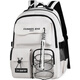 Edison Inventor High School Schüler Schoolbag Junior High School Schüler großer Kapazität Wassersicherer Rucksack-Reise-Rucksack 2551-2 Grau