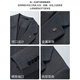 ROMON Suit+Vest+Trousers Suit Suit Men's Business Professional Formal Suit Suit Men's Black 2XL