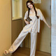 Pajama de seda de hielo transfronterizo antártico para mujeres Lindo estilo Bear Summer NUEVO ALIMO ALIMO CAREATE Pantalones de manga corta Conjunto de ropa para el hogar YFY9905# M 170 [sugerido 80-100Jin [Jin iguala 0.5 kg]]]