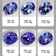Blue Peace 4 Tanzanite blue purple water drop oval faceted loose stone custom 18k gold and silver men and women ring drop earrings bracelet 0.91 carat 21#