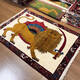 
Yonghuan Lion Handmade Wool Tassel Bedside Blanket Entering Nomadic Art Tapestry Persian Thickened Carpet 693 1.45X1.93M 1 piece