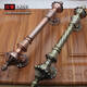 Clcey Antike Tür doppelter Offener Holz-Türgriff GRIFT GREISE HOLZENTUE TÜRE Europäische Einfache Villa Retro antike Bronze Big Pull Griff 9856 Gesichtsbehandlung Rot Ancient
