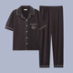 QLTQZQ PAJAMAS Men's Men's Summer Summer Summer delgada de algodón de algodón delgada de algodón de algodón de algodón de algodón de cola de hombres y primavera de primavera y verano en casa G3884 Azul (manga corta) 175 L [recomendado 100-120 Jin [Jin equivale a 0.5 kg]]