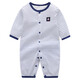 Baby summer ultra-thin pure cotton jumpsuit for men and women, baby crawling clothes, home clothes, thin clothes, baby clothes, Category A, boat + stripes (thin style) two-pack 80cm 16-22Jin Jin is equal to 0.5 kg