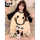 Rindu Pyjamas für Frauen im Sommer Pure Cotton Kurzärmelige Cartoon Student Großgröße süße Studentin Hauskleidung und Fett Plus-Size-Anzug GD-897 M [75-95jin [Jin entspricht ungefähr 0,5 kg]]