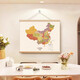 Nouvelle Chine Carte Décoration Peinture Salon Location House Scroll Paint Student Dormitory Bedside Mural Stickers 16851 60 * 40 + Rouglage en bois massif + toile d'huile Picture Lanyard Craft