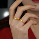 Chuhuang Shenzhen Shuibei gold safe and sound ring gold-plated silver ancient ring ring for men and women couple style pair of rings safe and sound round belly ring 0.4 g 5D No. 8