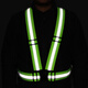 Quxing Reflective Clothes Reflective Vest Elastic Strap Adjustable Unisex Uniform Size for Men and Women Night Running Cycling Car Safety Police SN269 Jingcang Jisuda Strap-Green