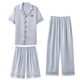 
ANTCITY 202025 new pajamas summer ice and snow thin simple loose short sleeve shorts trousers home clothing three-piece set 02J14906+K15906 L