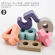 Mi Hong Miehone Montessorius Kinder Spielzeug für digitale Puzzle Building Block-Entwicklung Gehirn 1-2 Jahre alt 3 Jungen und Mädchen Babys dreifarbige Grafikpaarungen