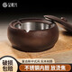 实木雪茄烟灰缸新中式办公室家用客厅大号带盖创意个性潮流防飞灰 6227圆形款(中号)色