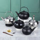 SUPOR commercial super model 316 stainless steel teapot, teapot, exquisite teapot with filter, restaurant, hotel, hotel kettle, home use, material, elegant black, 316L, capacity 1450ml, with leakage grid