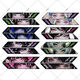 Hanoufei Fahrradaufkleber personalisierter Autokauflagenstraße Lower Tube Animation Eye Töte Mountain Bike Body JDM Outfit Style 3 [Ein Paar]