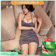 
Fei Mufeng condom straps and two wearing pajamas, sexy and sexy underwear, seductive long skirt, husband heavy taste 6624 official website flag, temperament gray [dress + T-pants], average size [suggested weight 80-120 Jin [Jin equals 0.5 kg]]