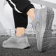 Summer men's shoes 2025 men's casual shoes flying knit breathable fashion running sports shoes gray L9207 39