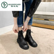 Specht Martin Stiefel für Frauen Britisch -Stil INS2025 Herbst Neue vielseitige Frühling und Sommer atmungsaktives Motorrad Dünne kurze Stiefel 14 Löcher mittelgroßen Single 34