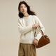 Romon (Romon) Pullover für Frauen dicke Rutennadel 100% Wolle 2025 Frühling und Herbst Neue Mode Retro Jacquard Lose Pullover Wanzunhong All Size