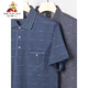 
Scarecrow (MEXICAN) dad short-sleeved T-shirt men's summer clothing middle-aged ice silk men's clothing grandfather pure cotton top middle-aged and elderly men's polo shirt 9903 red strips [65% cotton] L 170 [130Jin [Jin equals 0.5 kg]]