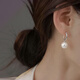 Nilan Fat Donglai same style pt950 platinum pearl earrings PT950 freshwater women's 18 fashion earrings Valentine's Day 520 platinum pearl earrings