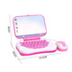 M Children's Early Education Learning Computer Chinese and English Point Reading Early Education Machine Tablet can draw light and mouse learning machine. Blue] Flip Learning Machine + 2 Pens [Recharge Version]