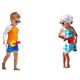 OTHER/Other children's water curtain waterfall play table play pool sand table indoor and outdoor multi-function beach toy trolley dump truck color box [number] blue water play beach game wall-9905