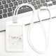JPHZNB Fashion Round Rope Lanyard Tarjeta de empleados Tarjeta de autobús Tarjeta de trabajo Tarjeta de trabajo Tarjeta de campus Bus C5 C5 White Horizontal Versión + 9734 White Round Rope