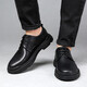 KUCLUT 2025 autumn and winter leather shoes men casual British Martin boots men real I leather Korean style trendy work shoes low top men's shoes 100 brown 9922 44