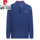 Pier Cardin Spring and Automne 100% pur coton à fermeture éclair Col à collier pour hommes T-shirts décontractés en vrac d'âge moyen Collier de base à manches longues pour hommes 6623 modèles [Style de printemps et d'automne] noir M 165 taille recommandée 100-123 Jin [Jin est égal à 0,5 kg] usure
