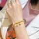 Chilu Pure Gold 999 Two Worlds Huan Bracelet DIY Lotus Persimmon Ruyi 3D Hard Gold Pure Gold Bracelet Pendant Gold Transfer Beads About 0.46g Free Exquisite Gift Box
