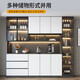 Armoire haute du buffet OPPEI intégrée au mur moderne salon simple salon salle à manger maison thé et armoire à vin Storage de rangement de stockage 12240 * 40 * 220 SF Express Installation Double Porte