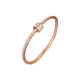 ROSENA SAMMI Rose Gold Titanium Steel Bracelet Women's Zircon Bracelet Light Luxury Jewelry Starry Gypsophila Full Diamond Bracelet Rose Gold-Titanium Steel