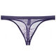 Banfishi 1/2 pair of men's nude transparent thong mesh ultra-thin sexy underwear breathable U-convex temptation for young men 1 piece royal blue M (1'9-2'1)