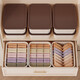 Underwear storage box for home underwear and socks, divided into compartments to organize the wardrobe, three-in-one wardrobe for personal clothing, no compartments with lid, can hold 10 pieces of underwear box, milk coffee color upgraded and thickened, 30.5*23.5*8
