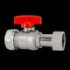 Enbaole copper thickened aluminum-plastic pipe clamp sleeve inner wire active ball valve solar energy 1216/1620/2025 floor heating pipe valve 12163/4 inner tooth copper ball copper rod yellow handle