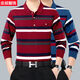 
MGOLCPS middle-aged men's long-sleeved POLO shirt autumn fat man plus fat plus large size loose pocket striped T-shirt base shirt 679 green L 50 size recommended 130 Jin [Jin equals 0.5 kg]-145 Jin [Jin equals 0.5 kg]