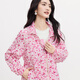 
The same summer sunscreen jacket printed casual short jacket top for women, medium purple red M