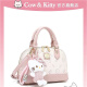 COW & KITTY官网正品凯蒂猫2025新款可爱通用女士手提包单肩包斜挎包旅游包包 樱花粉送礼盒挂件