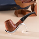 Savinelli Importierte handgefertigte Heather Pipe Traditionelle 673 Kollektion, großes Geschenk mit massivem Holz gekrümmtem Rohr Männer [10 Jahre Sammlung, Signature 673 Typ 3mm Rue]