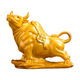 Carved feather color changing tea pet cow small ornaments boutique can be raised tea table decoration buffalo tea table tea tray tea play tea tray tea set decoration gift box style cow turns to heaven and earth (gold)