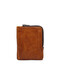 Atelierleo Gemüse gebräuntes Leder Brieftasche Herren echtes Leder Kurzer Retro vertikaler Multi-Karten-Führerschein Kuhleder Wallet KW-6198H Kaffeefarbe