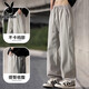 Playboy casual pants for men in summer thin loose straight pants for men's trendy brand wide-leg versatile sports quick-drying pants for men 6636 military green + gray [two-piece discount] M [recommended to wear 90-110Jin [Jin equals 0.5 kg]]