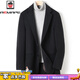 Aemape Marke Light Luxury Cashmere Cashmere Doppelseitige Mantel Herrener Kurzer Casual Woll Wollanzug Herren 2025 Herbst- und Winterjacke Blau M (Empfohlenes Gewicht 110-130jin [Jin gleich 0,5 kg]))